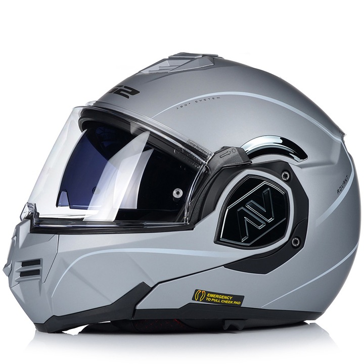 Casca moto, LS2, FF906 Advant, Gri, Protectie UV, ABS, L 59-60 cm