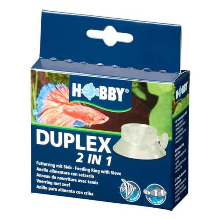 Hobby Duplex etető halaknak, szitával, élő élelemre