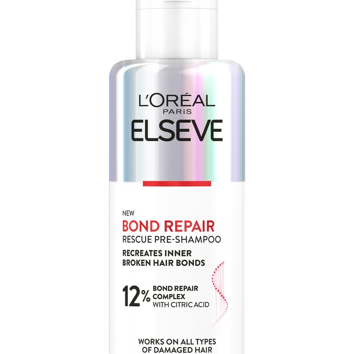 Предшампоан L'Oreal Paris Elseve Bond Repair, За увредена коса, 12% лимонена киселина, 200 мл