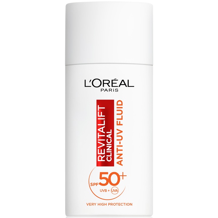 ĽOréal Paris Revitalift Clinical Daily Uv-sugárzás elleni fluid Spf50 + C-vitaminnal, 50 ml