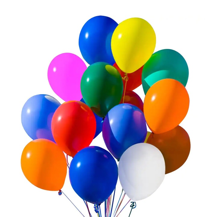 Set 100 baloane latex groase, colorate, 30cm, Ropet