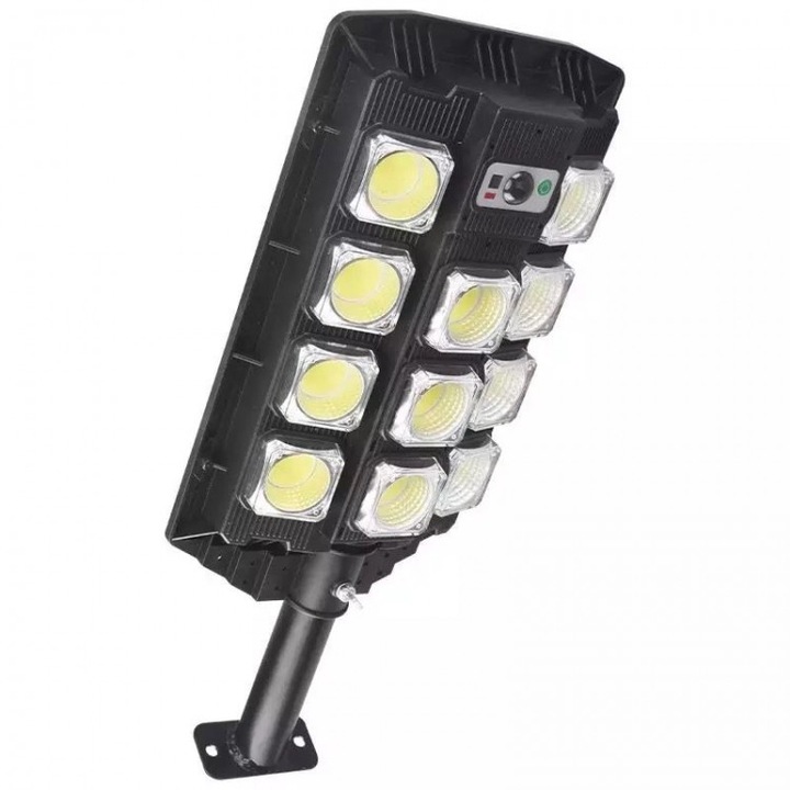Lampa solara stradala LED cu senzor de miscare, 200 W, culoare negru