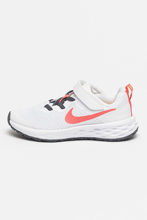 Nike, Мрежести спортни обувки Revolution 6 с велкро, Бял