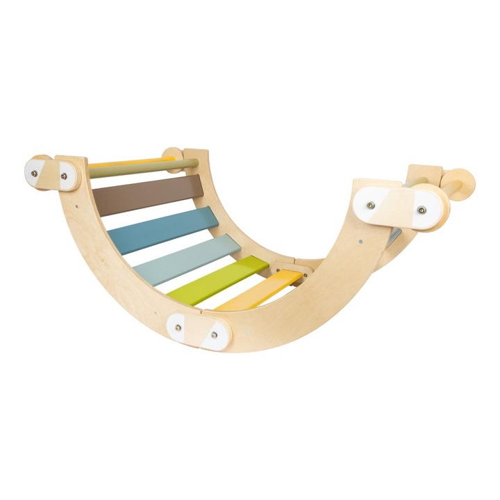 Leagan/Scara Adventure, Small Foot, Lemn, Greutate maxima 50 Kg, Multicolor, 2 ani+