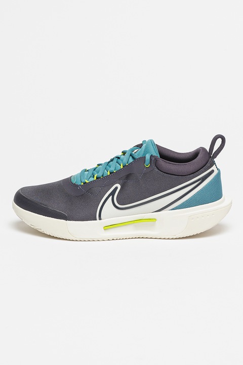 Nike, Pantofi pentru tenis Zoom Court Pro, Albastru inchis/Albastru petrol