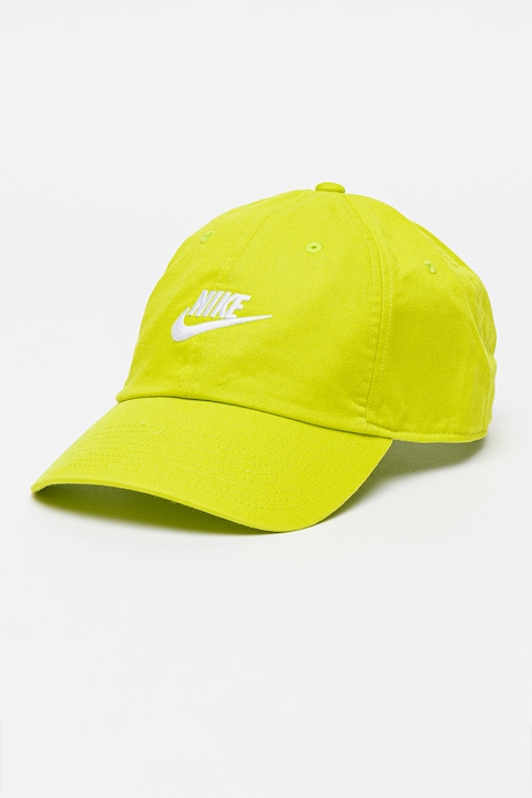 Nike, Sapca unisex ajustabila cu broderie logo Futura, Verde lime
