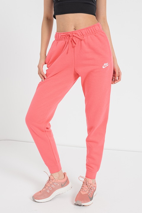 Nike, Спортен панталон с джобове встрани, Розово