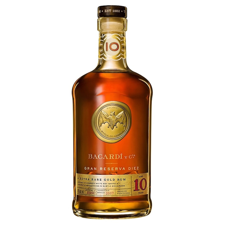 Rom Bacardi, Gran Reserve Diez 10YO, 40%, 0.7l