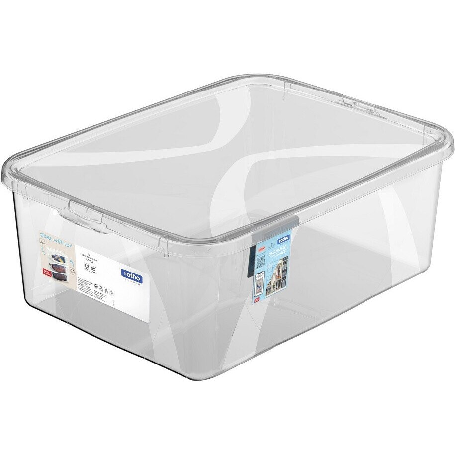 Rotho Lona műanyag tároló doboz, 10 L - átlátszó - eMAG.hu