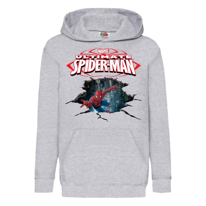 Hanorac copii Tralala spider-man spiderman marvel comics avengers Razbunatorii Omul Paianjen Spider-man 06, Gri melange