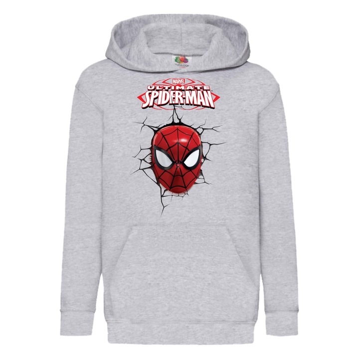 Hanorac copii Tralala spider-man spiderman marvel comics avengers Razbunatorii Omul Paianjen Spider-man 05, Gri melange