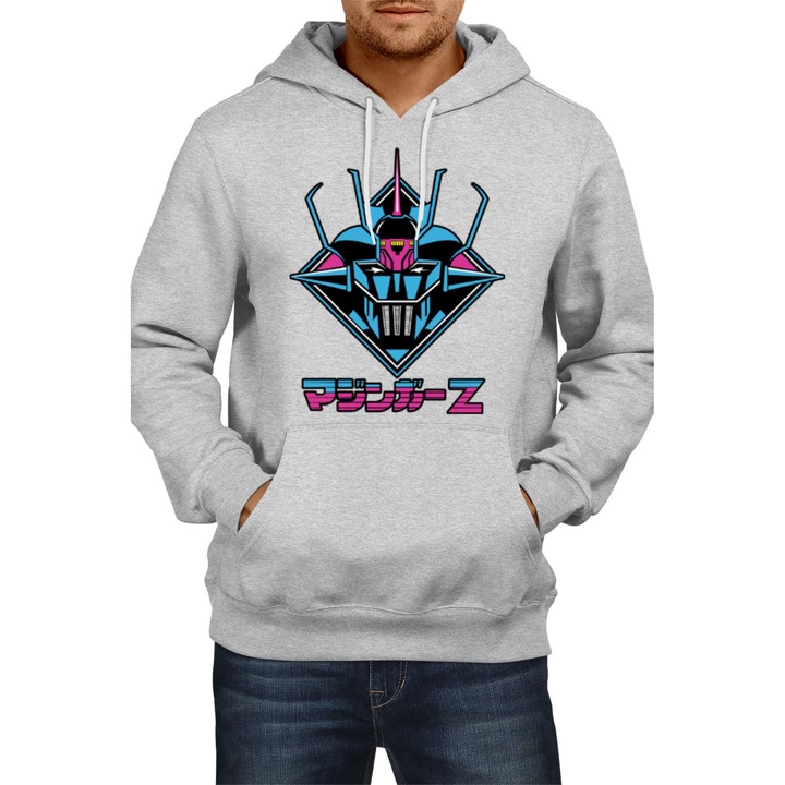 Hanorac barbat Japan Anime Manga Comics Tralala anime manga japan animation comicsmazinger z Mazinger Z, Gri melange