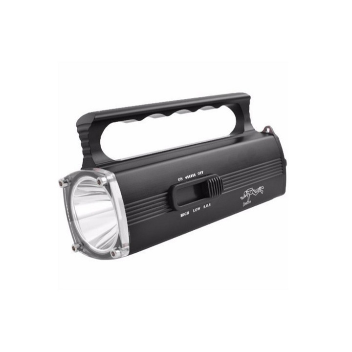LED фенер, акумулаторен, Bailong, 1200lm, черен
