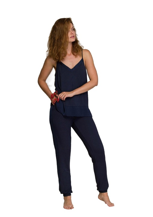 Pijamale dama, Key, Modal/Elastan, Albastru, L, Uni