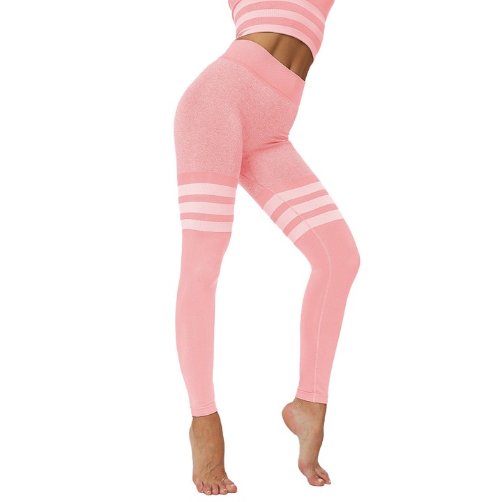 Colanti Fitness talie inalta push up WCLNT6088, Roz