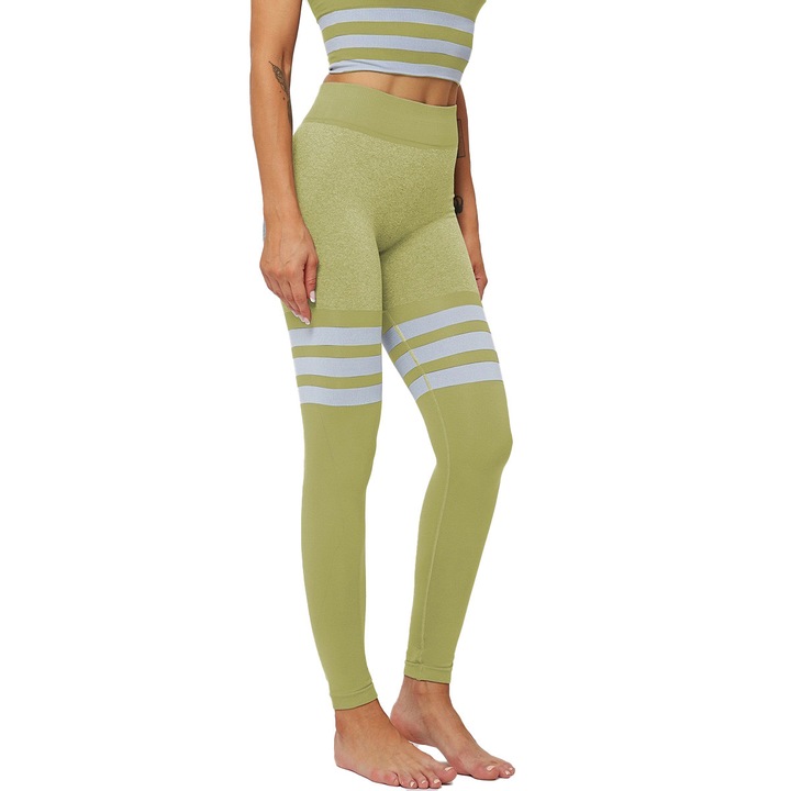 Colanti Fitness talie inalta push up WCLNT6088, Verde