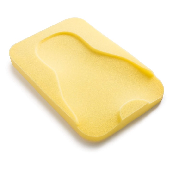 Burete suport baie si accesorii pentru cadita, Galben, 47 x 30 x 7 cm