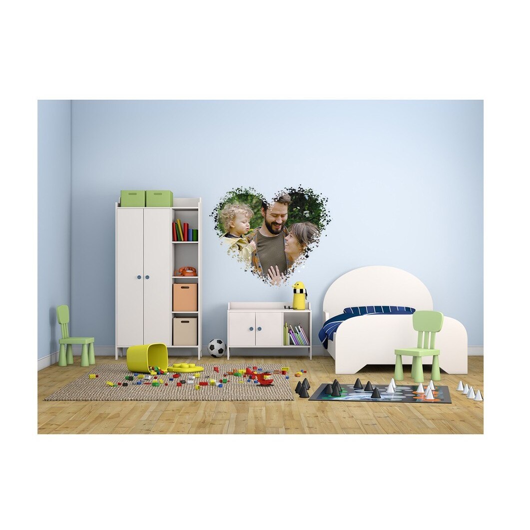 Model Inima Sticker Decorativ Personalizat cu poza dorita, Model Inima, 55 cm ...