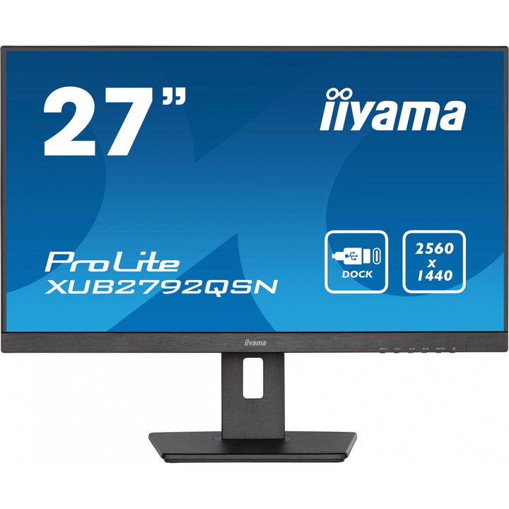 Iiyama ProLite számítógép monitor 68,6 cm (27") 2560 x 1440 pixelek Wide Quad HD LED Fekete (XUB2792QSN-B5)