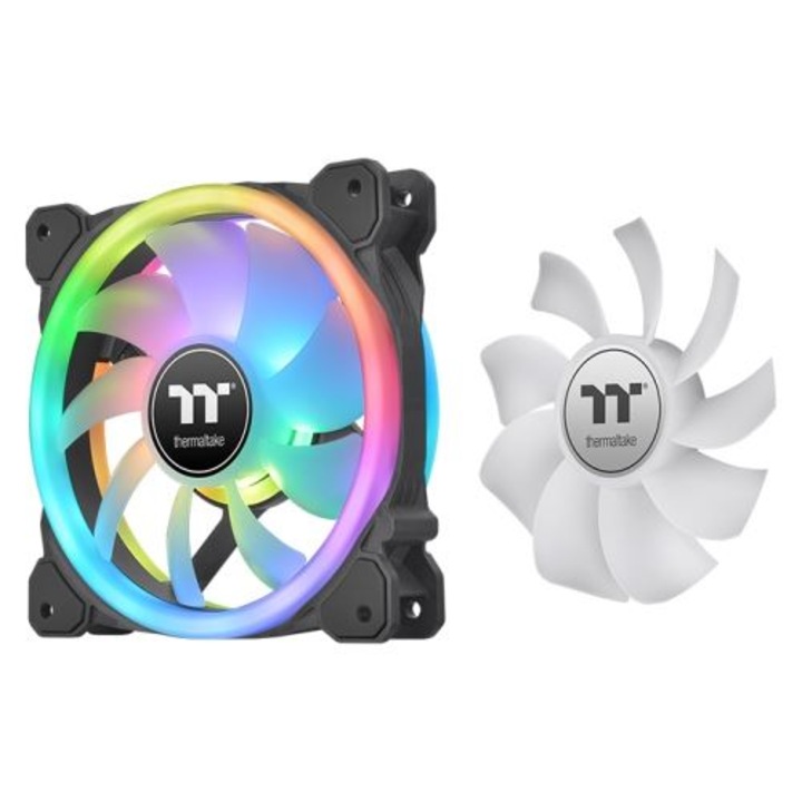 Ventilator PC, Thermaltake, SWAFAN, RGB, 14cm, RGB/Negru