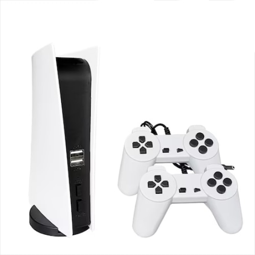 Consola de jocuri video, conectivitate wireless, cu 2 controller wireless, cu 200 de jocuri incorporate, alb