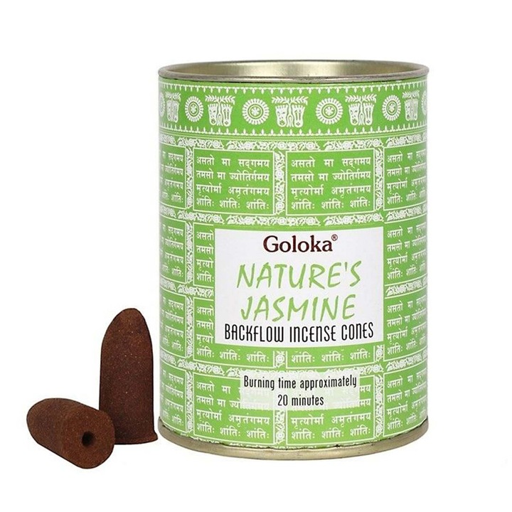 Goloka Jasmine (Jázmin) Lefelé Folyó Kúpfüstölő (24db)
