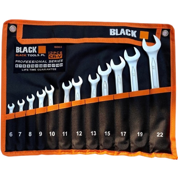 Комплект от 12 комбинирани ключа 6-22мм тегло 1100гр