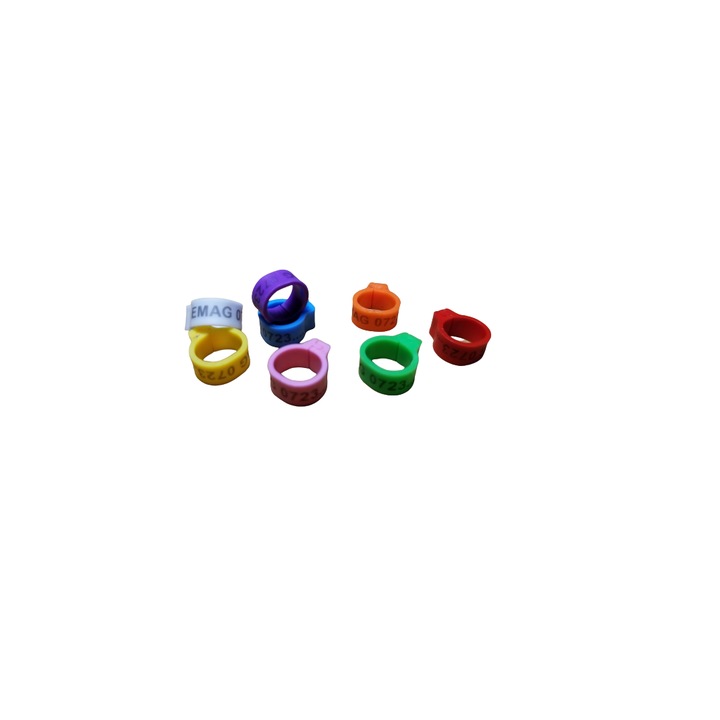 Set 50 cleme clipsuri 8 mm de plastic personalizate cu numar de telefon Multicolor