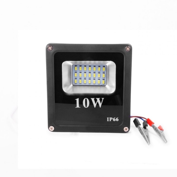 Proiector LED Slim 10W cu LED-uri SMD 12V – Lumina Neagra pentru Iluminat Extern, Gradina, Terasa