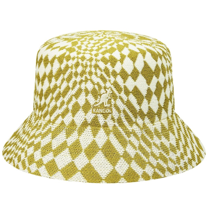 Kangol Warped Bucket Hat Yellow