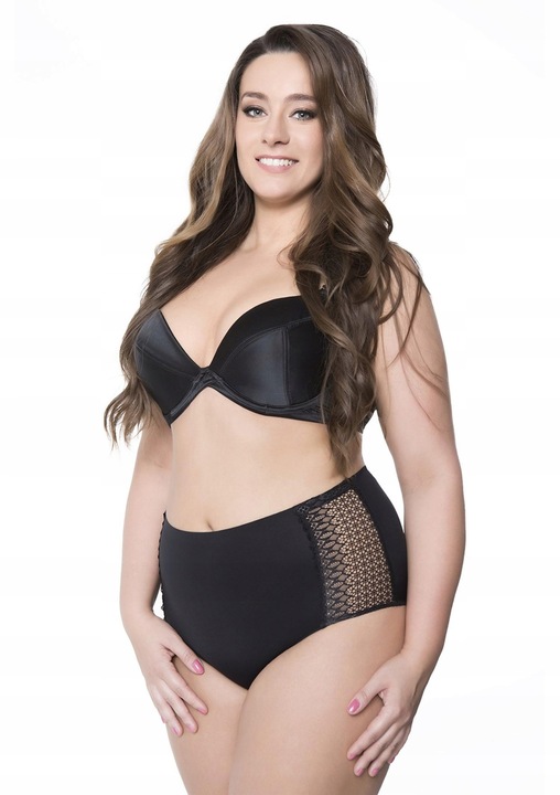 Slip pentru femei, Julimex, Cu talie mare, Poliamida, Negru, Masura, Negru