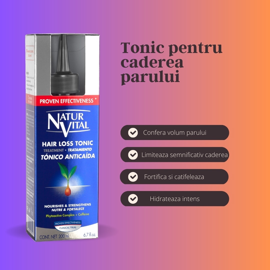 Tonic impotriva caderii parului, Natur Vital hair loss tonic, 200 ml