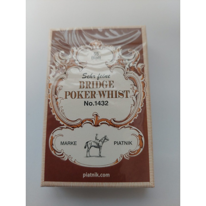 Карти за игра, Bridge Poker-Whist, Piatnik, в зелен или в кафяв цвят