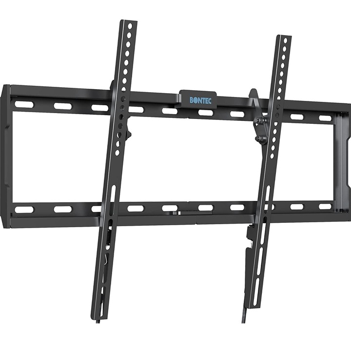 Стенна опора за телевизор, Bontec, 37-80 инча 94-203 см, регулируема, стомана, 55 кг максимум, черна
