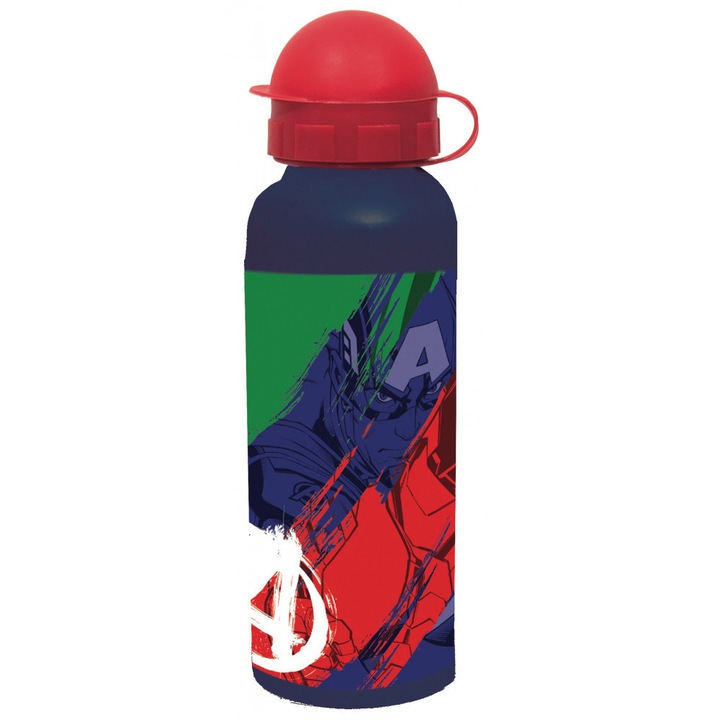 Sticla de apa Avengers, Gimsa, Aluminiu, 520ml, Multicolor