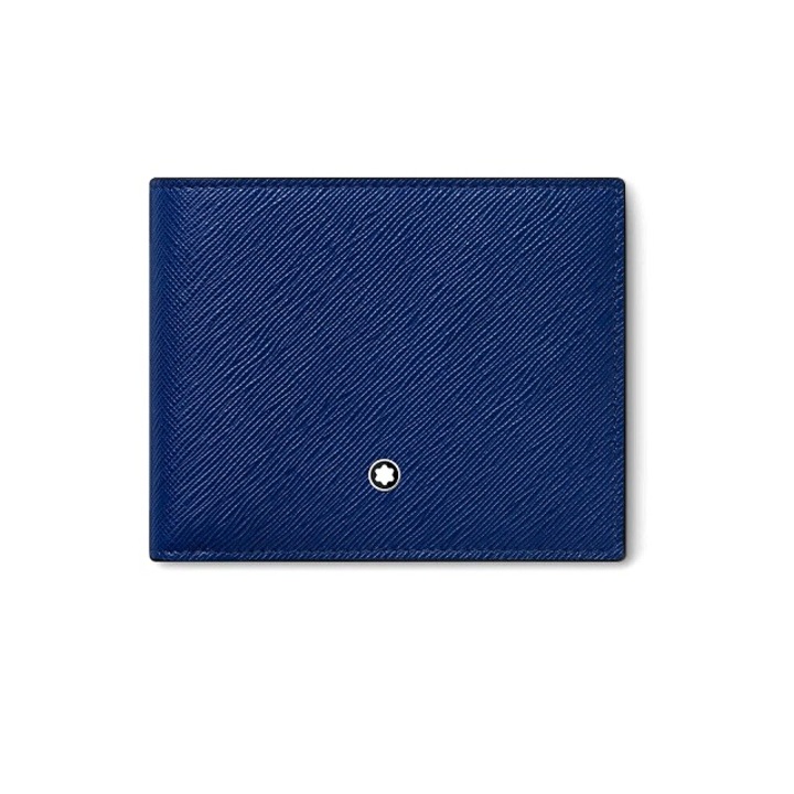 Montblanc 6cc pénztárca, bőr, kék