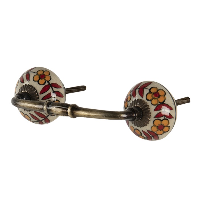 Set 4 manere mobilier fier cupru ceramica 14x4x3 cm