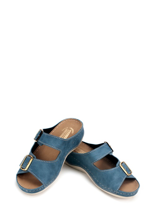 Papuci confort dama Tellus 25-18, Denim
