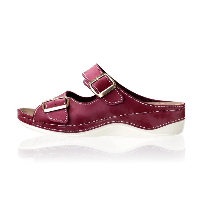 Комфортни дамски чехли Tellus 25-28, Бордо