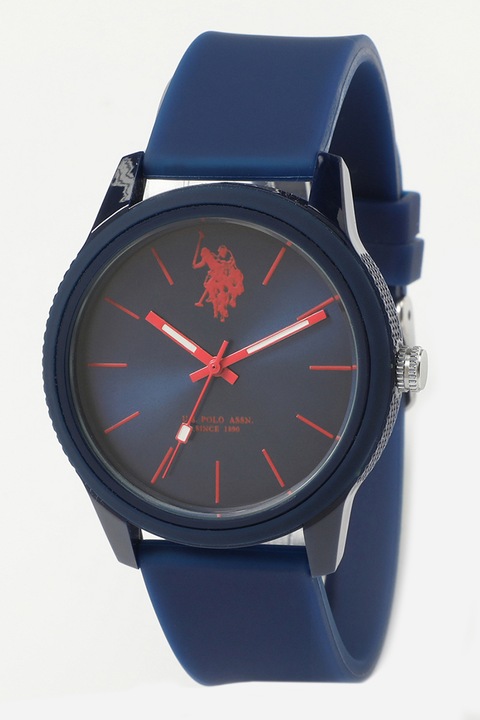 U.S. Polo Assn., Часовник със силиконова каишка, Тъмносин