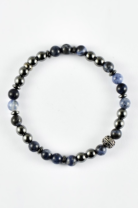 U.S. Polo Assn., Rugalmas gyöngyös karkötő, Tengerészkék