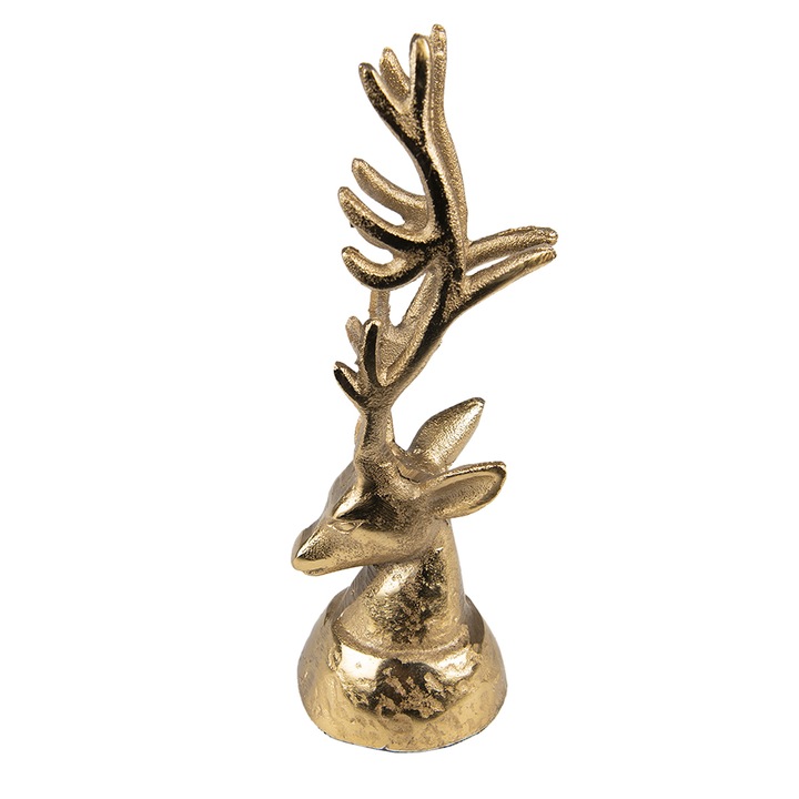 Arany alumínium rénszarvas figura 7x6x17 cm