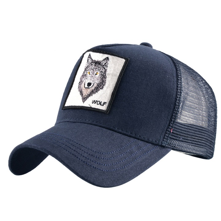 Sapca unisex, Bumbac, Albastru, 54-60cm