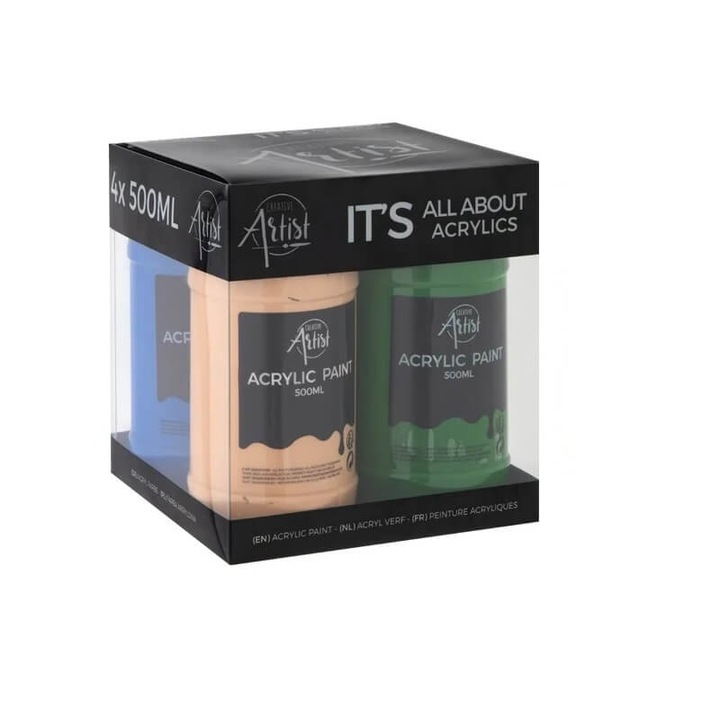 Set culori acrilice Creative Artist 4x500 ml mixed