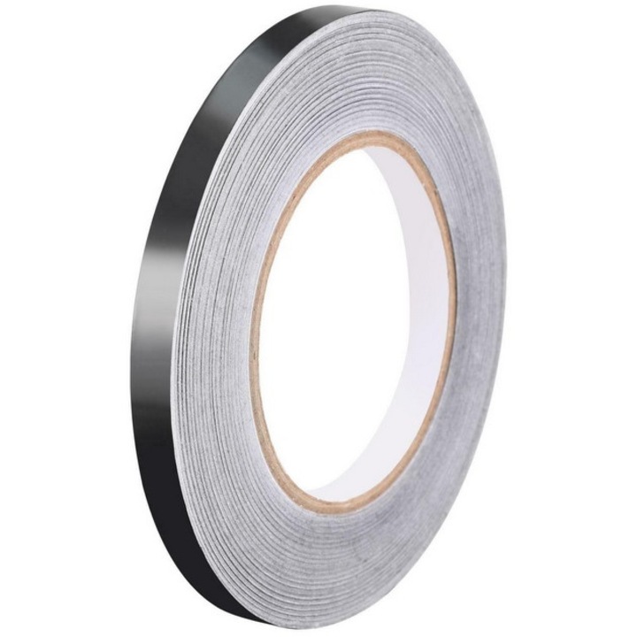 Banda Adeziva Decorativa Impermeabila DAVIDAMI CONCEPT® pentru Rosturi Gresie si Faianta, Rola 60m x 10mm, culoare Negru