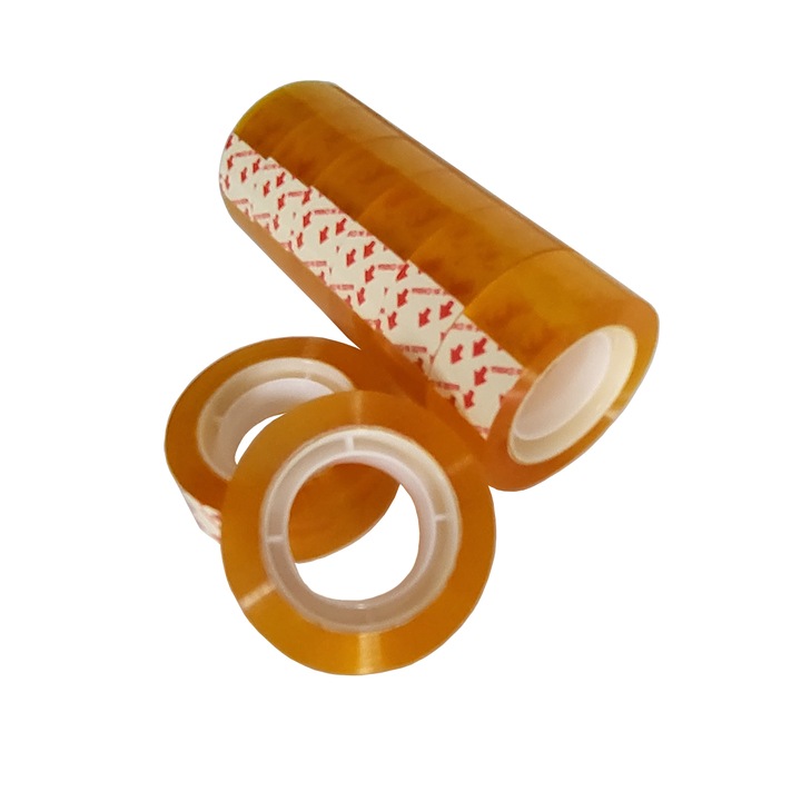 Banda adeziva 18 mm x 33 m, set de 8 bucati