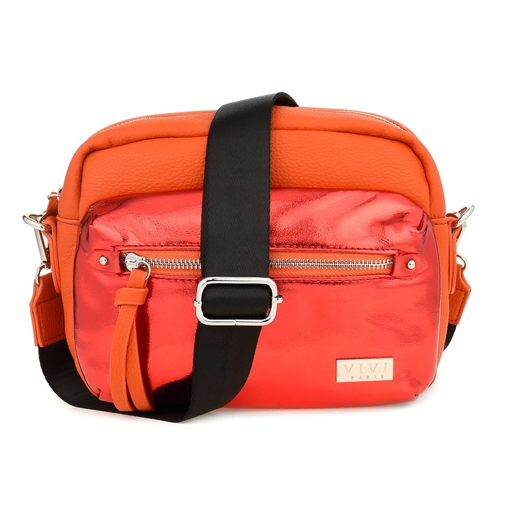 Geanta de dama, Vivi Paris, Piele ecologica, CP108026-COR, De umar, Coral