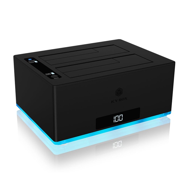 Поставка за твърд диск ICY BOX, Raidsonic, USB 3.2, Gen 1, Type B, Черен