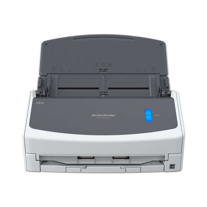 Scanner, Fujitsu, 600 x 600 DPI, A4, Alb/Gri