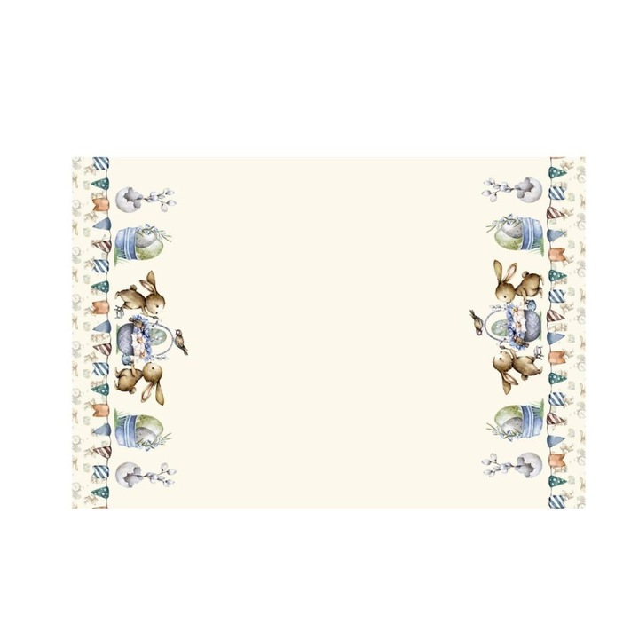 Prosop de bucatarie cu motive pascale, bumbac 100%, 45x65 cm, Club Cotton, Feta